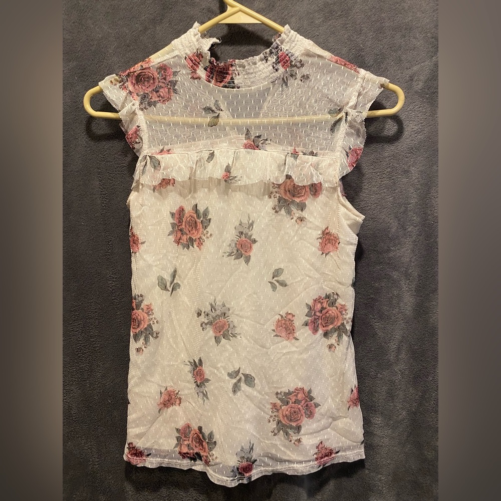 White turtle neck tank